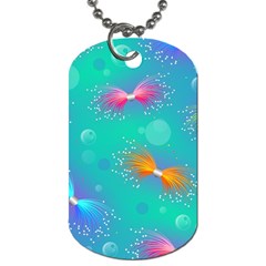 Non Seamless Pattern Blues Bright Dog Tag (one Side)