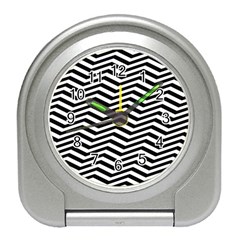 Zigzag Chevron Pattern Travel Alarm Clock