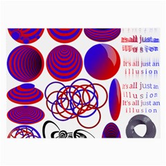 Illusion Optical Illusion Pattern Large Glasses Cloth (2 Sides) by Pakjumat