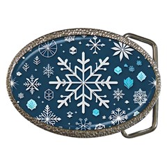 Snowflakes Pattern Belt Buckles by Modalart