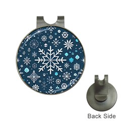 Snowflakes Pattern Hat Clips With Golf Markers by Modalart