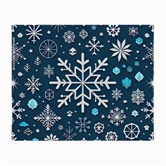 Snowflakes Pattern Small Glasses Cloth by Modalart