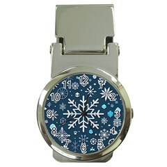 Snowflakes Pattern Money Clip Watches by Modalart