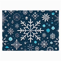 Snowflakes Pattern Large Glasses Cloth by Modalart