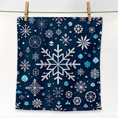 Snowflakes Pattern Face Towel by Modalart