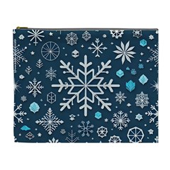 Snowflakes Pattern Cosmetic Bag (xl) by Modalart