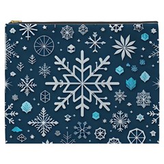 Snowflakes Pattern Cosmetic Bag (xxxl) by Modalart