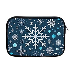 Snowflakes Pattern Apple Macbook Pro 17  Zipper Case by Modalart