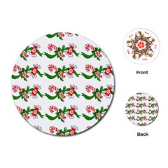 Sweet Christmas Candy Cane Playing Cards Single Design (round) by Modalart