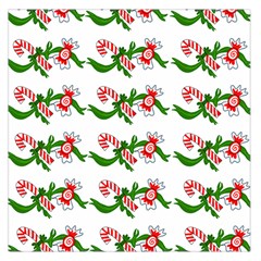 Sweet Christmas Candy Cane Square Satin Scarf (36  X 36 ) by Modalart