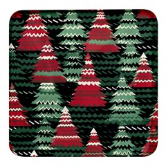 Christmas Trees Square Glass Fridge Magnet (4 Pack)