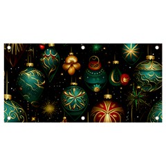 Christmas Ornaments Banner And Sign 4  X 2 