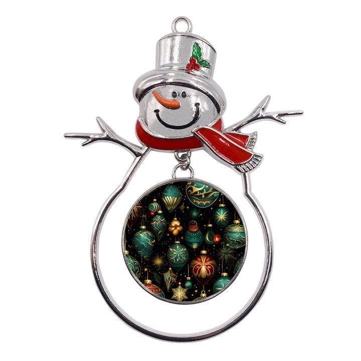 Christmas Ornaments Metal Snowman Ornament