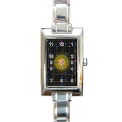 Technology System Rectangle Italian Charm Watch