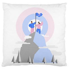 Achievement Success Mountain Clouds Large Premium Plush Fleece Cushion Case (one Side) by Modalart