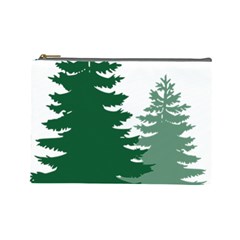 Pine Trees Spruce Tree Cosmetic Bag (large) by Modalart