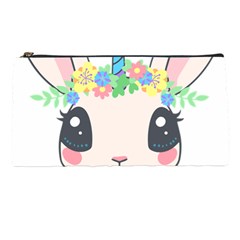 Unicorn Rabbit Hare Wreath Cute Pencil Case