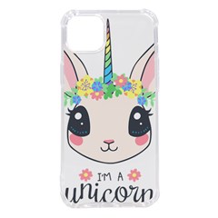 Unicorn Rabbit Hare Wreath Cute iPhone 14 Plus TPU UV Print Case