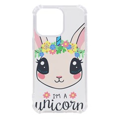 Unicorn Rabbit Hare Wreath Cute iPhone 13 Pro TPU UV Print Case