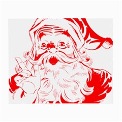 Santa Claus Red Christmas Small Glasses Cloth by Modalart