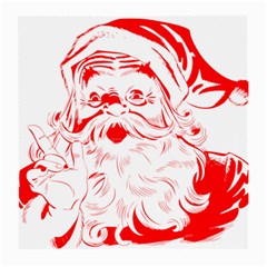 Santa Claus Red Christmas Medium Glasses Cloth (2 Sides) by Modalart