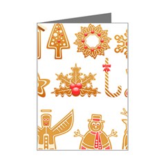 Gingerbread Food Snack Seasonal Mini Greeting Card