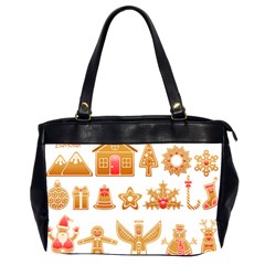 Gingerbread Food Snack Seasonal Oversize Office Handbag (2 Sides) by Modalart