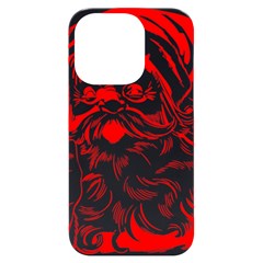 Santa Claus Red Christmas Iphone 14 Pro Black Uv Print Case by Modalart
