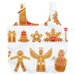 Gingerbread Food Snack Seasonal Full Print Recycle Bag (xxl) by Modalart