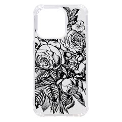 Roses Bouquet Flowers Sketch Iphone 14 Pro Tpu Uv Print Case by Modalart