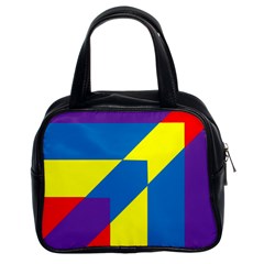 Colorful Red Yellow Blue Purple Classic Handbag (two Sides) by Grandong