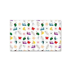 Snail Butterfly Pattern Seamless Sticker (rectangular)