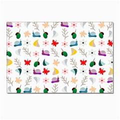 Snail Butterfly Pattern Seamless Postcards 5  X 7  (pkg Of 10)