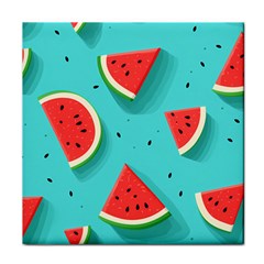 Watermelon Fruit Slice Face Towel by Bedest