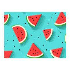 Watermelon Fruit Slice Two Sides Premium Plush Fleece Blanket (mini) by Bedest