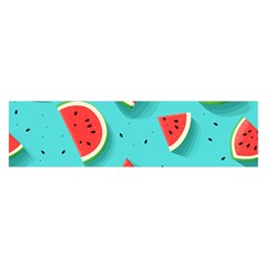 Watermelon Fruit Slice Oblong Satin Scarf (16  X 60 )