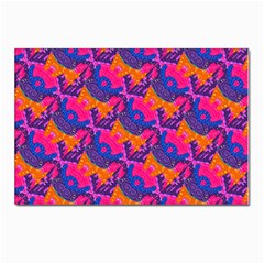 Purple Blue Abstract Pattern Postcard 4 x 6  (pkg Of 10)