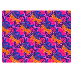 Purple Blue Abstract Pattern Two Sides Premium Plush Fleece Blanket (extra Small)