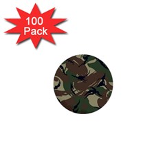 Camouflage Pattern Fabric 1  Mini Buttons (100 pack) 