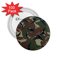 Camouflage Pattern Fabric 2.25  Buttons (100 pack) 