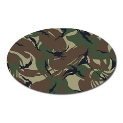 Camouflage Pattern Fabric Oval Magnet