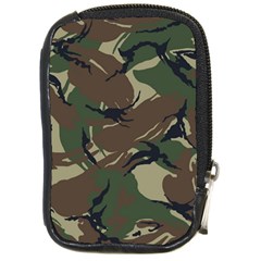 Camouflage Pattern Fabric Compact Camera Leather Case