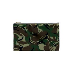 Camouflage Pattern Fabric Cosmetic Bag (small) by Bedest