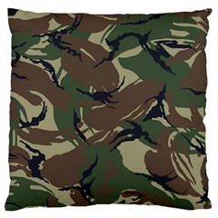 Camouflage Pattern Fabric Large Premium Plush Fleece Cushion Case (Two Sides)