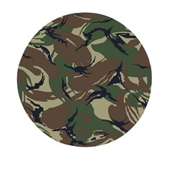 Camouflage Pattern Fabric Mini Round Pill Box (Pack of 3)