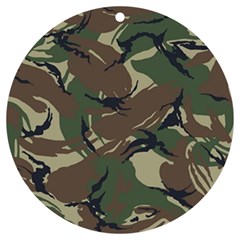 Camouflage Pattern Fabric UV Print Acrylic Ornament Round