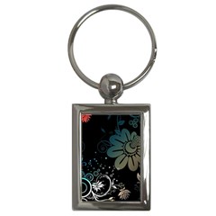 Flower Abstract Desenho Key Chain (rectangle)