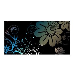 Flower Abstract Desenho Satin Wrap 35  X 70 