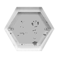 Owls Pattern Abstract Art Desenho Vector Cartoon Hexagon Wood Jewelry Box by Bedest