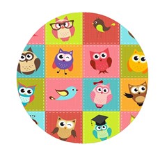 Owls Pattern Abstract Art Desenho Vector Cartoon Mini Round Pill Box (pack Of 3) by Bedest